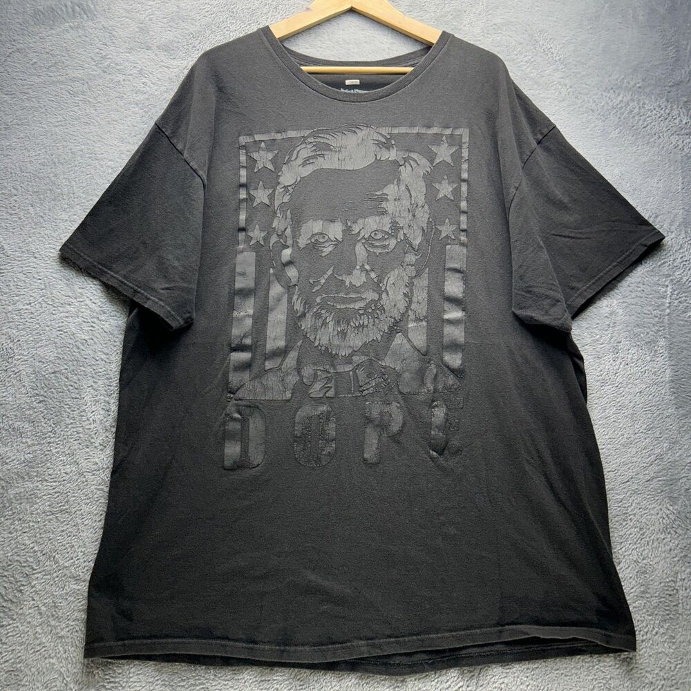 Entitee Brand Shirt Mens 2XL Black Fade DOPE President Graphic Tee Patriotic USA